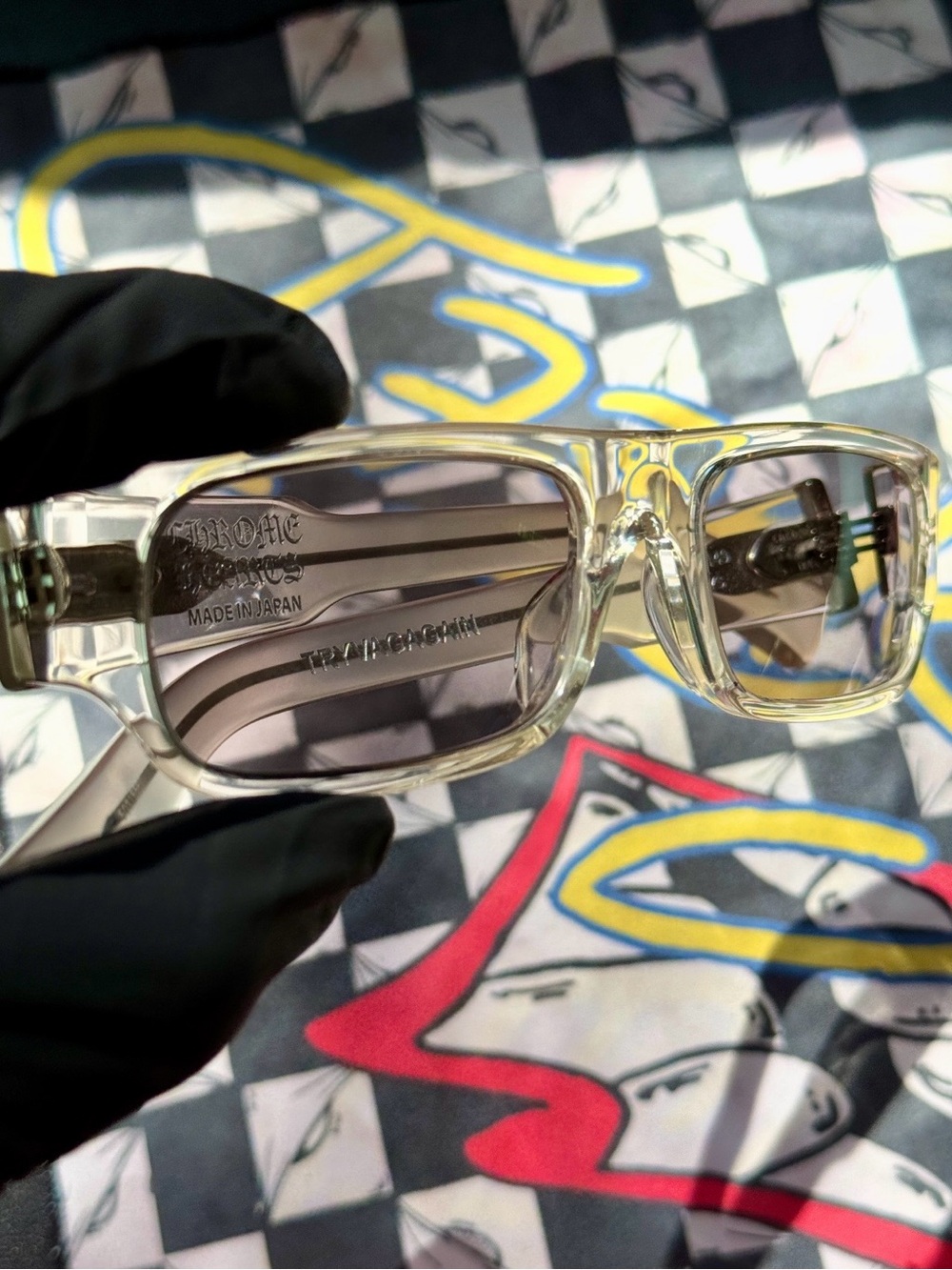 Chrome Hearts Tryvagagain Crystal Sunglasses.